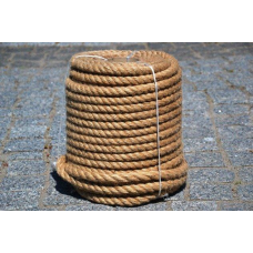 Канат джутовий тросової звивки Діам. 20 мм. 50 метрів.