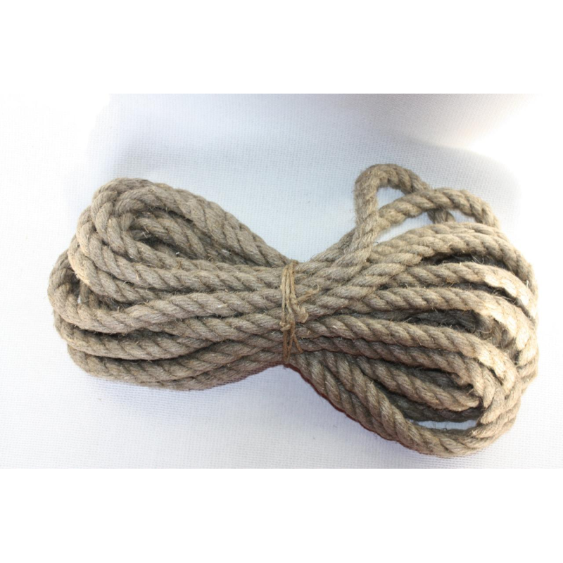 Канат лляний тросової звивки Діам. 30мм. 50 метрів.
