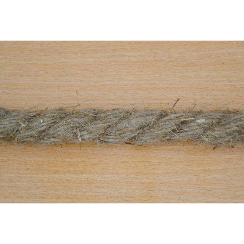 Канат лляної тросової звивки Діам. 26мм. 100 метрів.