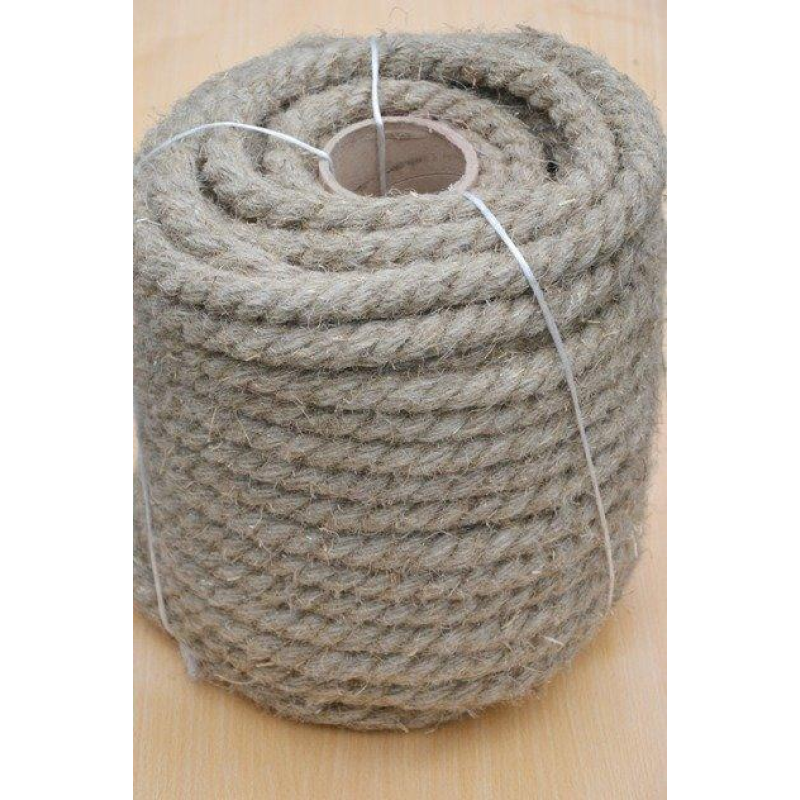Канат лляної тросової звивки Діам. 22ммм. 100 метрів.