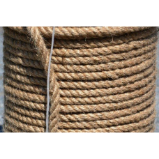 Канат джутовий тросовий звивки Діам. 12мм. 100 метрів.