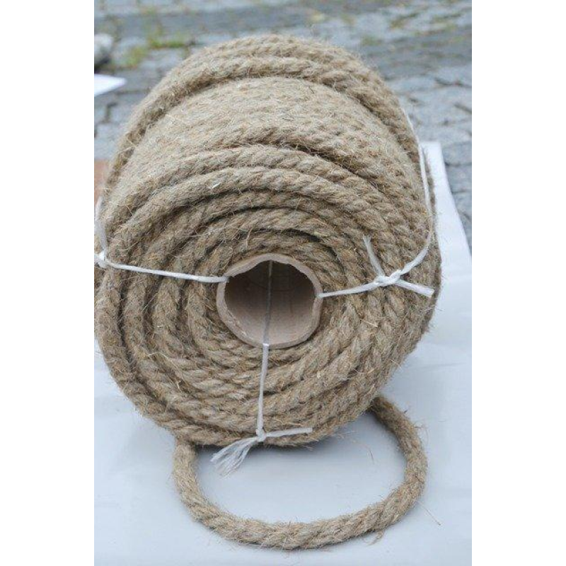 Канат лляної тросової звивки Діам. 16мм. 100 метрів.