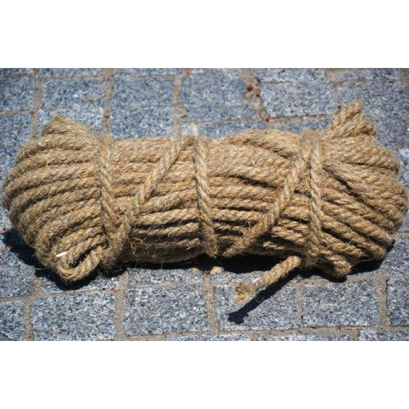 Канат лляної тросової звивки Діам. 18 мм. 200 метрів.