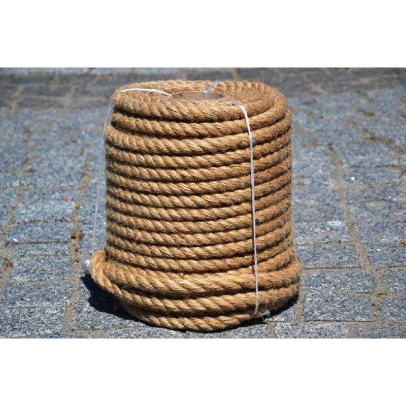 Канат джутовий тросової звивки Діам. 20 мм.